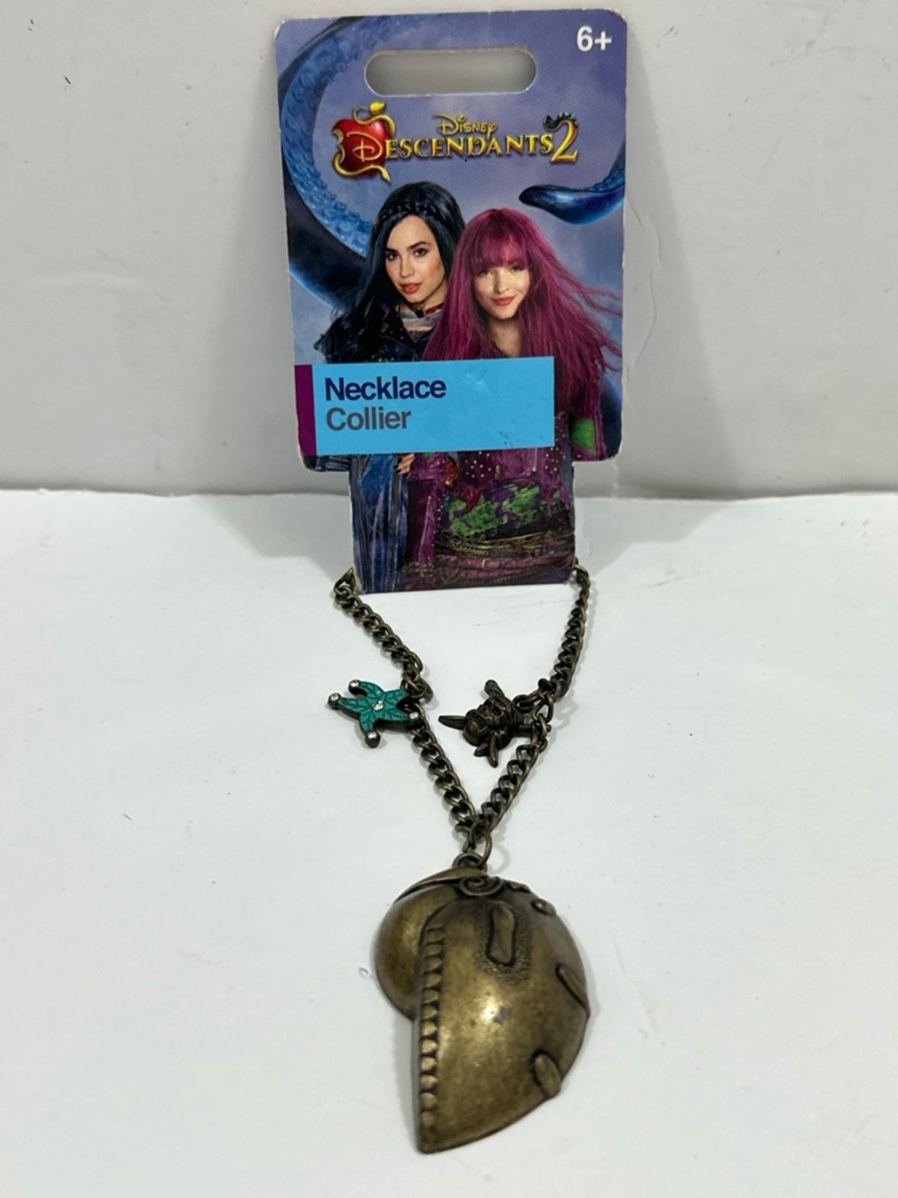 Disney Bronze Tone Heart Pendant Necklace with Teal Star Accent - Picture 5 of 9
